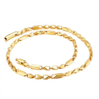Minimalism Stainless Steel Geometric Melon Chain Diamond Necklace Men And Women Fashion Jewelry Necklace