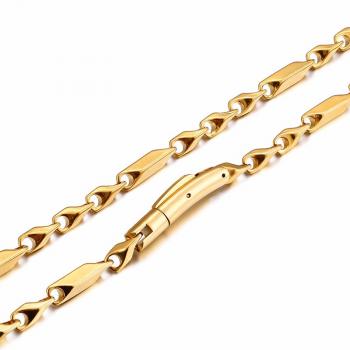 Minimalism Stainless Steel Geometric Melon Chain Diamond Necklace Men And Women Fashion Jewelry Necklace