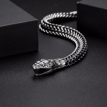 Stainless Steel Snake Hand Chain Bracelet Charm Links Bracelets Bangle