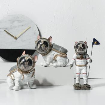 Space animal model space dog model handicraft resin display