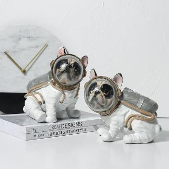 Space animal model space dog model handicraft resin display
