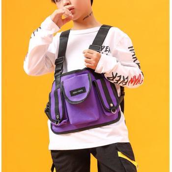Kids Vest Rig Bag Multi function military backpack bag hip hop function chest bag