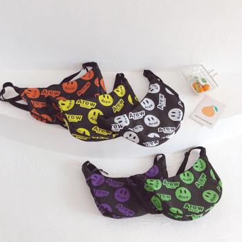 Children's smiling face large capacity dumpling bag handsome messenger bag