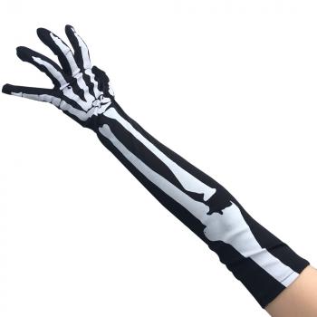 Halloween Skull Arm Cover Cosplay Grimace Show Gothic Skeleton Pattern Unisex Full Finger Bicycle Motorcycle Racing Ridi