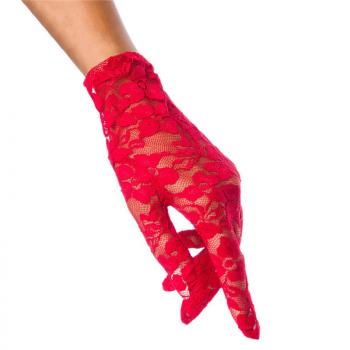 New Thin Women's Gloves Short Gloves Summer UV Protection Mitten Elegant Full Finger Lace Mittens Outdoor Driving Weddin