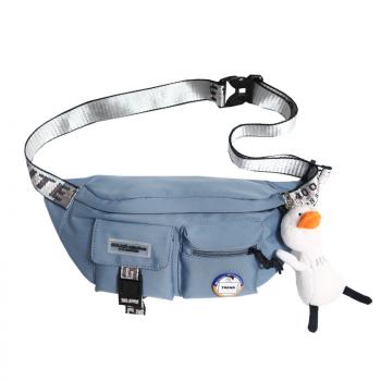 Street trend large capacity single shoulder bag leisure messenger bag waist bag