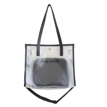 Transparent jelly bag new fashion large capacity shoulder bag