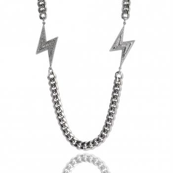 Lightning Glossy Cuban Chain Stitching Necklace High Quality Hiphop Necklace Chain Link Necklace for Men