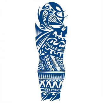 Personalized tribal element Street hip hop creative pattern full arm semi permanent tattoo paste