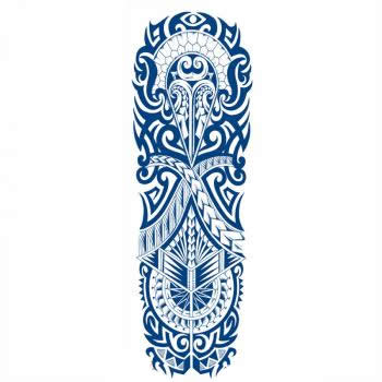 Personalized tribal element Street hip hop creative pattern full arm semi permanent tattoo paste