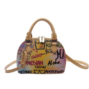 Fashion graffiti hip hop women's bag trend Single Shoulder Messenger shell bag