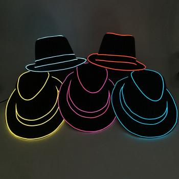 Halloween Christmas LED Light Up Sequin Jazz Hat Adult  LED Light Up Festival Party hiphop Dress Up Cap For Men and wome