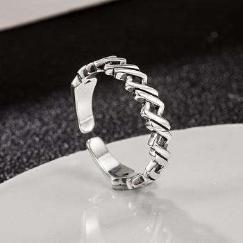 S925 sterling silver unique vintage personality adjustable rings