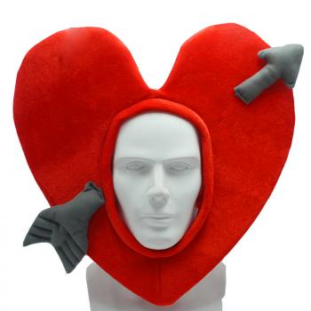 Halloween christmas gift cosplay Costume Red heart mask Cap