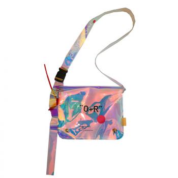 New solid color transparent shoulder bag personality cool laser messenger bag