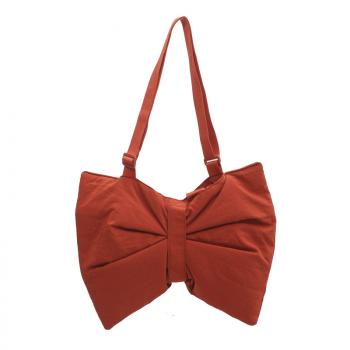 Large capacity nylon canvas bag bow design Single Shoulder Messenger Bag