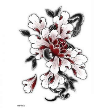 Personalized style creative flower arm back painted tattoo paste