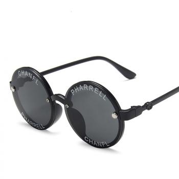 New fashion round frame children's Sunglasses alphabet glasses