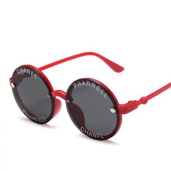 New fashion round frame children's Sunglasses alphabet glasses