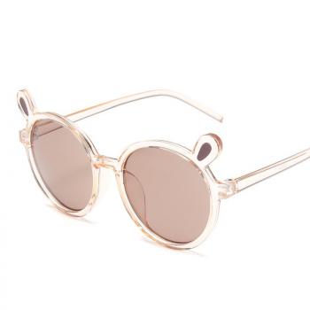New trend children's Sunglasses bear ears round frame glasses