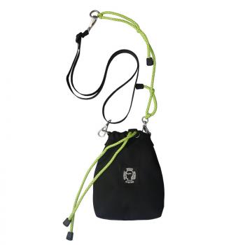 Fluorescent green hip hop small satchel band mouth drawstring single shoulder bag mobile phone bag
