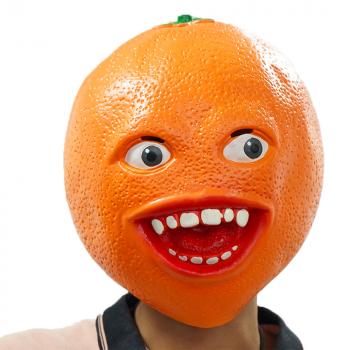 Annoying Orange Mask Smiling Orange Headgear For Halloween Costume Latex Mask