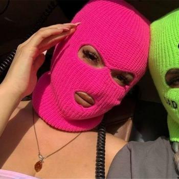 New Three-hole knitted Hat Men Women Anti-terrorist Headgear Robber Hats Baotou Outdoor Face Mask Warm Hood multi-color 