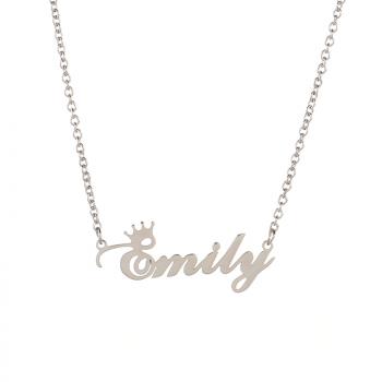 Customizable name necklace three colors optional clavicle chain