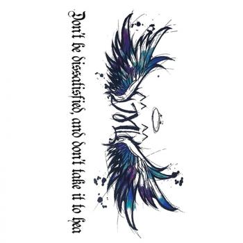 Personalized Harajuku little fresh style angel wing theme tattoo pasted on the ankle and chest clavicle