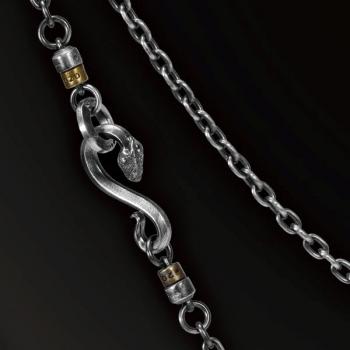 HORN SNAKES NECKLACES & CHAINS HORN SNAKES CHAIN LINKS NARROW NECKLACE IN 925 SILVER