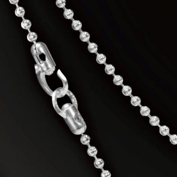 INFINITE STARS NECKLACES & CHAINS INFINITE STARS CARVED ROUND BEAD NECKLACE IN 925 SILVER