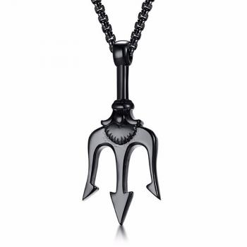 Sea King Trident domineering pendant hip-hop personality Necklace accessories