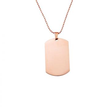 Classic Simple Hot Selling Stainless Steel Military Brand Pendant Smooth Plate Listing Dog Tag Men's Retro Necklace Acce