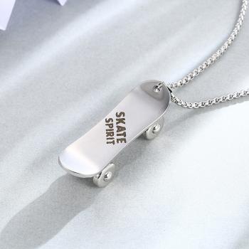Chain Skate Pendant Necklaces for Women Men Hip Hop Necklaces Punk Jewelry jewelry souvenir anniversary gift for men or 