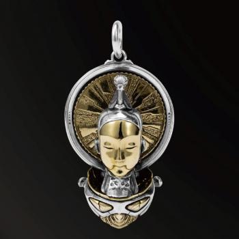 BUDDHA OF FUTURE NEW DESIGNS BUDDHA OF FUTURE1.0 AMULET IN 925 SILVER AND BRASS