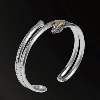 BRACELET HORN SNAKES HORN SNAKES 2.0 BRACELET IN 925 SILVER+18K GOLD