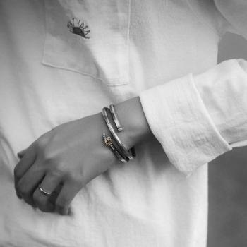 BRACELET HORN SNAKES HORN SNAKES 2.0 BRACELET IN 925 SILVER+18K GOLD
