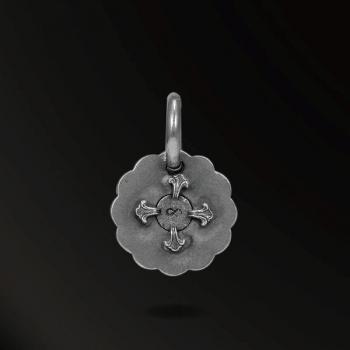 AMULET HORN SNAKES IMMORTAL FLOWER SNAKE AMULET IN 925 SILVER+18K GOLD