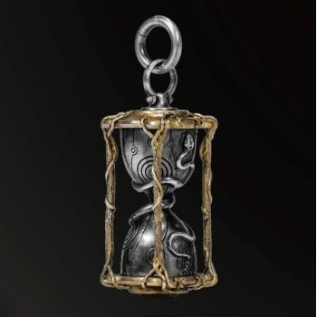 AMULET HORN SNAKES NEW DESIGNS INFINITE TIME HOURGLASS AMULET IN 925 SILVER