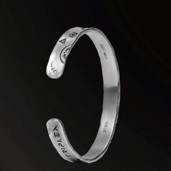 BRACELET DIVINE EYES SYMBOL BRACELET IN 925 SILVER+18K GOLD