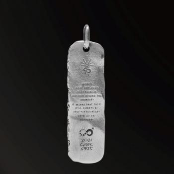 AMULET BRANDING SYMBOL AMULET IN 925 SILVER+18K GOLD