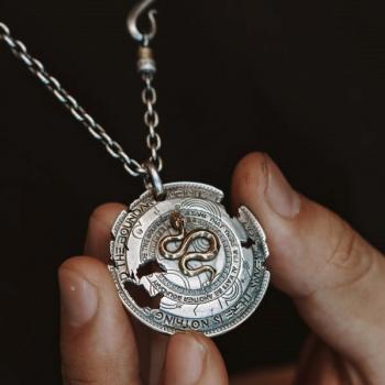 AMULET HORN SNAKES NEW DESIGNS SHIELD OF HORN SNAKE AMULET IN 925 SILVER