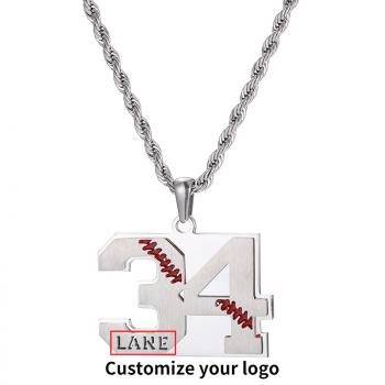 Customized lucky digital necklace trend accessories personalized fried dough twist Chain Pendant