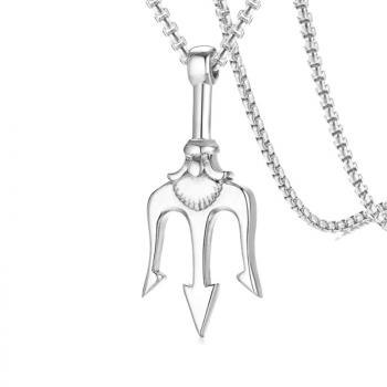 Sea King Trident domineering pendant hip-hop personality Necklace accessories
