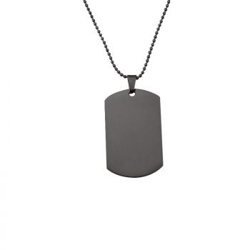 Classic Simple Hot Selling Stainless Steel Military Brand Pendant Smooth Plate Listing Dog Tag Men's Retro Necklace Acce