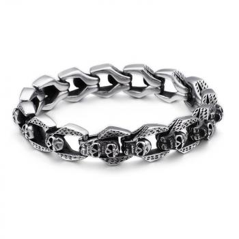 Skull stainless steel Vintage titanium steel bracelet