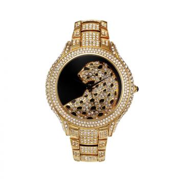 Wild leopard diamond inlaid fashion women's Rhinestone Watch