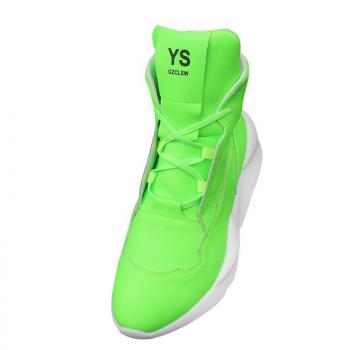 Men's street high top casual viscose shoes flat heels green casual round toe shoes