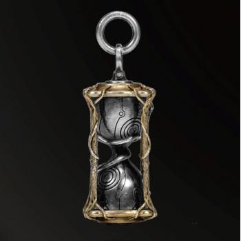AMULET HORN SNAKES NEW DESIGNS INFINITE TIME HOURGLASS AMULET IN 925 SILVER