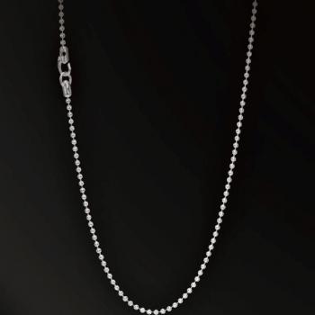 INFINITE STARS NECKLACES & CHAINS INFINITE STARS CARVED ROUND BEAD NECKLACE IN 925 SILVER